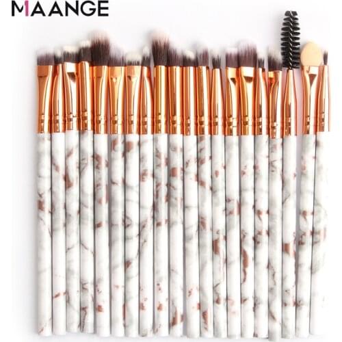 MAANGE 20Pcs/Set Multifunctional Makeup Brushes Marbling Blender Eye Shadow Eyeliner Concealer Lip Brush Mini Make Up Brush Tool