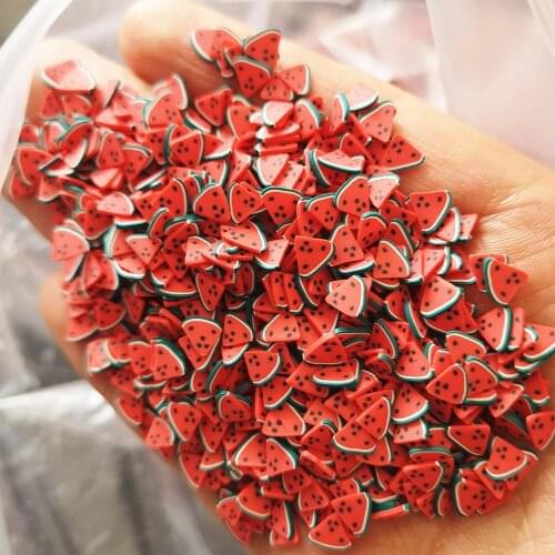 2000pcs Mini Fruit slices Filler For Nails Art Tips Slime Fruit For Kids DIY slime Accessories Supplies Decoration Soft Pottery