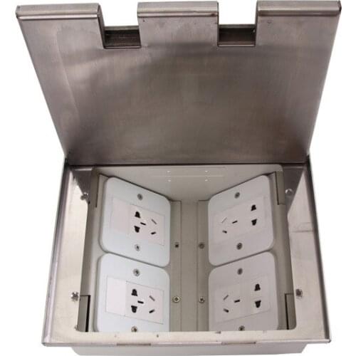 Can be set with marble square stainless steel side insert 304 stainless steel open engineering ground socket socket