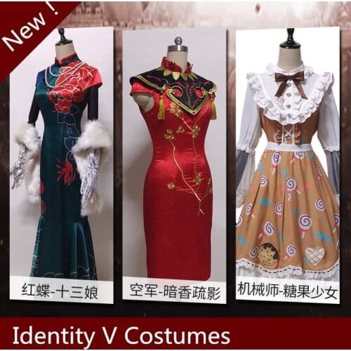 2020 New Identity V Crimson Michiko Behamfil Cheongsam Dress Tracy Reznik Candy Girl Uniforms Cosplay Costume H