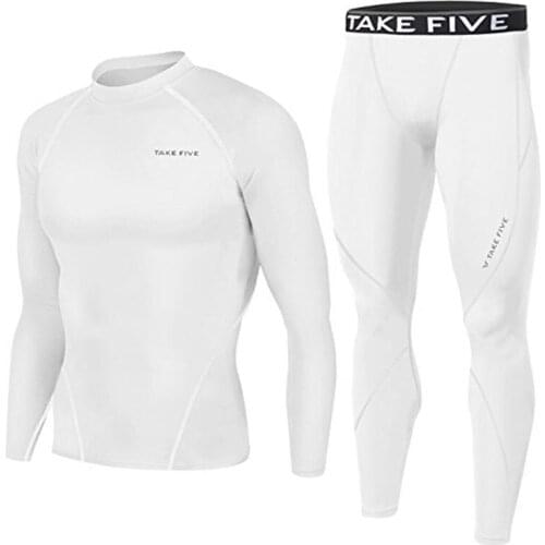 New Edition Premium TakeFive Mens Compression Skin Tights Long Sleeve Top & Pants Sets