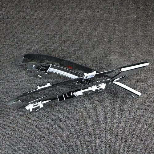 Pair Front Bumper Daytime Running Lamp Fog Light Chrome Trim Molding For Mercedes-Bnez W221 S600 S550 S350 2005-2013