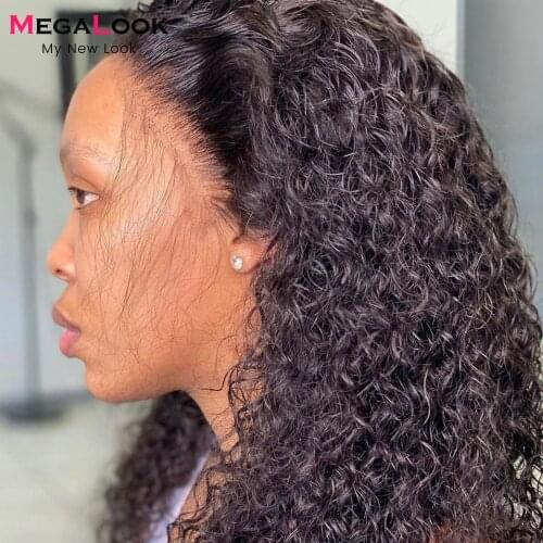 Curly Lace Front Wig Human Hair Wigs Pre Plucked Natural Hairline HD Transparent Lace Wigs For Black Women Short Wig HD Lace Wig