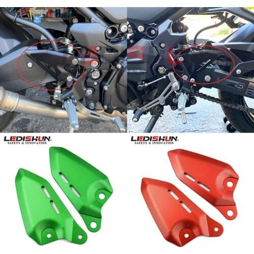 For KAWASAKI Z900RS CAFE NINJA650 NINJA 650 Z650 Motorcycle Accessories FootPeg Footrest Rear set Heel Plates Guard Protector