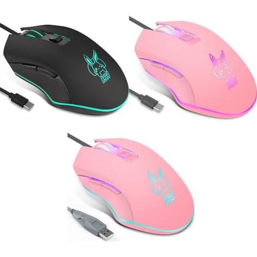 2400dpi LED Dimmable Wired Mouse for Computer Gamer PC Laptop Desktop 6 Buttons Ergonomic Silent Gaming Mice