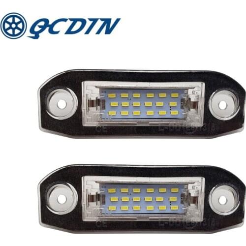 QCDIN Car LED License Plate Light For VOLVO C30 C70 S80 XC70 XC90 License Number Plate Light Lamp Car Lights Hot