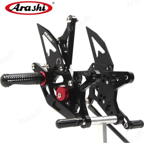 Arashi 2020 2019 2018 ZX-6R ZX6R ZX636 NINJIA CNC Adjustable Footrest Foot Pegs Rearset Motorcycle For KAWASAKI ZX-6R ZX636
