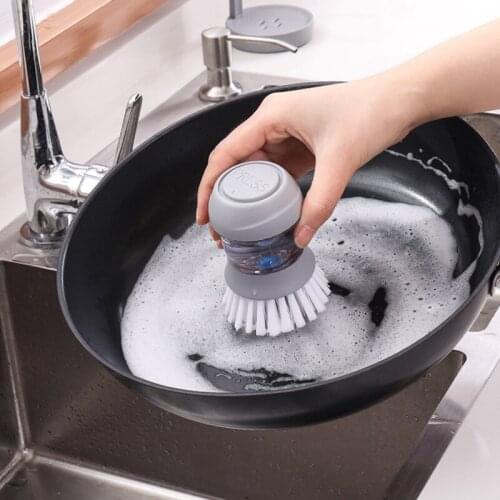 Cleaning Brushes Dish Washing Tool Soap Dispenser Refillable Pans Cups Bread Bowl Scrubber Household Kitchen Cleaning Gadgets
