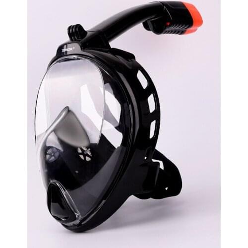 Foldable Breathing Tube Underwater Anti Fog Snorkeling Mask Training Wide View Area Full Face Diving Mask Swimming Equipment