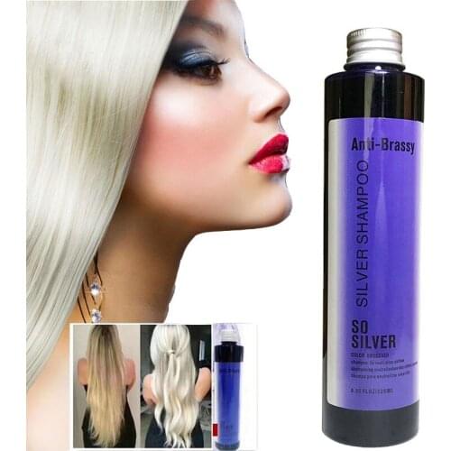 Hair Remove Yellow Tone Anti Brassy 228ML Keep Hair Ash Gray Eliminate Yellow Long Lasting Dyed Color Lock for Blonde Hair