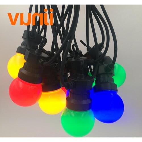 VUNJI IP65 Milky Globe G50 Multicolor Bulb String Connectable Outdoor String Lights For Party Christmas Wedding Garland Lights