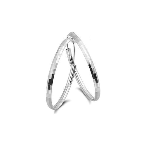 Hot sell fashion Classic 6cm circle 925 sterling silver female ladies hoop earrings jewelry wholesale birthday gift