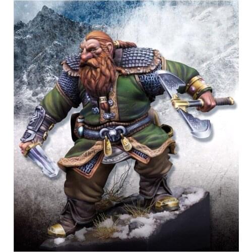 1/24 75mm Broin Bearson with sword soldier toy Resin Model Miniature Kit unassembly Unpainted