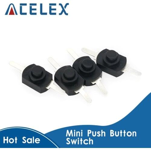 10pcs DC 30V 1A Black On Off Mini Push Button Switch for Electric Torch