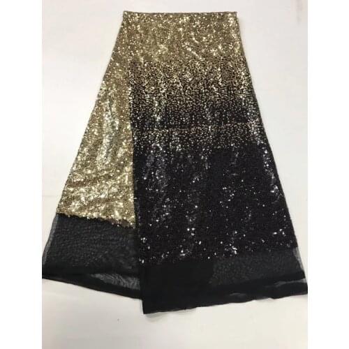 Free Shipping African Lace Fabric High Quality French Guipure Lace Fabric New Arrival Sequins Lace Fabric For Party J17721