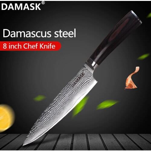 Damask Damascus Knife 73 Layer VG10 Japanese Damascus Steel Kitchen Knife Paring Utility Santoku Slicing Chef Knife Cooking Tool