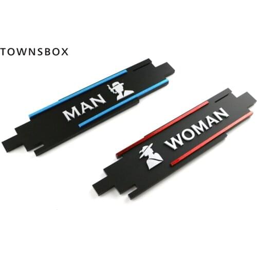 Men Woman Bathroom Toilet Door Signage Board Acrylic Personalized Tolilets Tag Wash Room Signs Wc Signage Plate Indicator