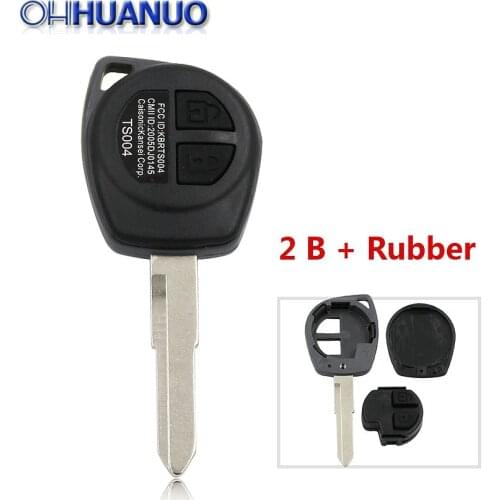 For SUZUKI JIMNY VITARA SWIFT IGNIS ALTO 2 BUTTON REMOTE KEY FOB SHELL + RUBBER