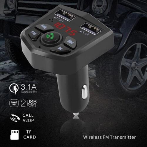 FM Transmitter for Car Fast Charger QC3.0 USB Charger car usb charger mp3 player Bluetooth 5.0 Handsfree wireless car kit