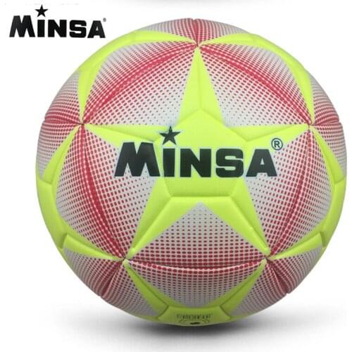 2017 MINSA High Quality Size 5 PU Soccer Ball Football Ball for Match Training Ball