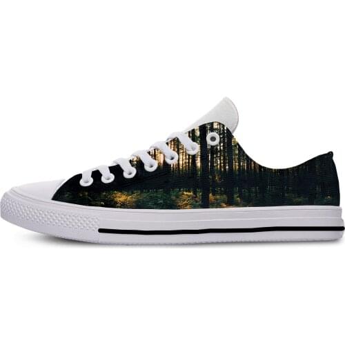 New Canvas Men Casual Shoes Forest Trees Hot Fashion For Men/women High Quality 3D Printing Forest Trees Off White Shoes Man