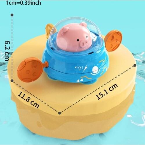 D7WF Bathing Toy Baby Water Toy Floating Piggy Clockwork Toy Gift Indoor Bathtub Water Playset for Baby 3Month Bite Mold Free