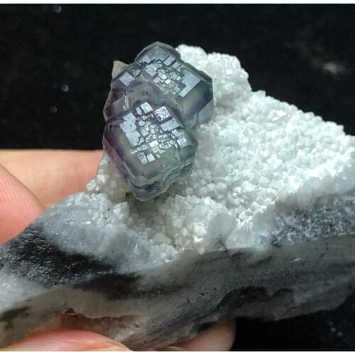 63g natural blue-green fluorite mineral ring vein healing teaching specimen stone decoration collection ornaments