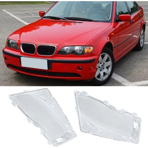 Left/Right Car Headlight Glass Left Right Front Headlight Lens Lamp Cover For BMW E46 3-series 01-06 Auto Accessories