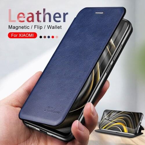 Magnetic leather case For xiaomi poco m3 x3 nfc 10t pro 11 10 lite coque redmi note 9s 9 9c 9a 9t wallet book stand phone cover