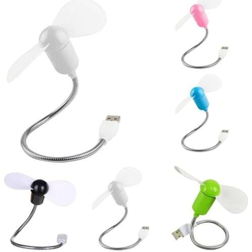 Mini USB Fan Flexible Bendable for Power Bank Laptop Charger Portable Hand Fan Computer Summer Gadget