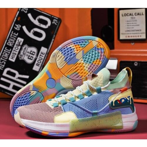 Fashion Mixcolor Mens Basketball Shoes Mens Training Walking Driving Jogging Fitness Shoes Male Outdoor Sport Sneakers Size 46