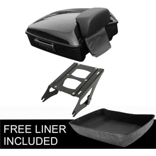 Motorcycle Chopped Trunk Backrest Pad Mount Rack For Harley Tour Pak Touring Road King Road Glide Street Glide 2014-2020