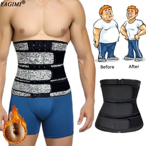 Neoprene Sweat Belt for Man Waist Trainer Body Shaper Corset Belly Tummy Control ABS Workout Fitness Shapewear Fajas Girdles