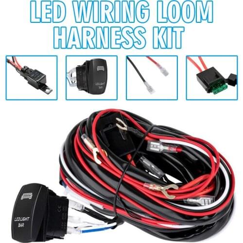 New Arrival 2 Lead Wiring Harness Automobile Work Lamp Switch Harness With On/Off Sealed Rocker Switches