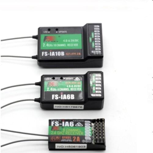 Original Flysky ia6b ia6 ia10b FS-IA6/FS-IA6B/FS-IA10B 6CH 2,4G antena Dual RC receptor para Flysky FS-I6 FSI6 FS-i6 fs-ia10b