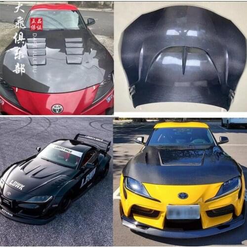 Carbon Fiber Front Bumper Engine Hood Bonnet Vent Cover For Toyota Supra A90 2019 2020 2021 2022