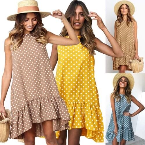 Maternity Polka Dot Dresses Fashion Summer Pregnant Women Loose Ruffles Vestidos Pregnancy Ladies Sleeveless Clothing