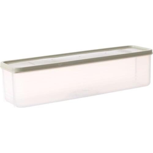 Noodle Storage Box Rectangle Case Lid Transparent Sealed Container 30*8*8.2cm