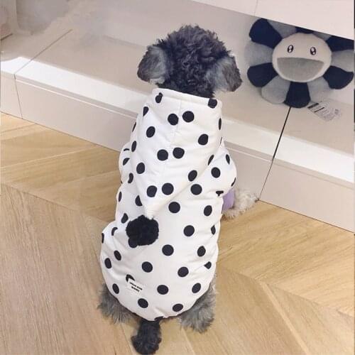 Cute Dots Dog Vest Coat Jacket Winter pet Clothes Cat Puppy Clothing Yorkshire Pomeranian Poodle Schnauzer Corgi Costume Outfit