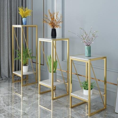 Nordic Stainless Steel Living Room Storage Rack Simple Study Multi-layer Flower Stand Indoor Balcony Floor-standing Plant Shelf