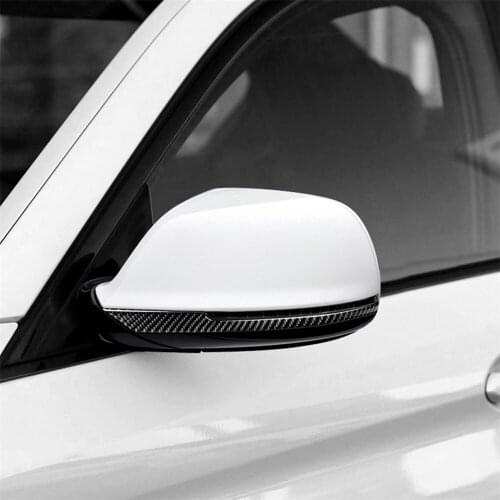 Carbon Fiber Stylish Interior Decoration Decal Rearview Mirror Frame Cover Trim For Audi Q5 SQ5 8R Q7 SQ7 2008-2018 Car Stickers