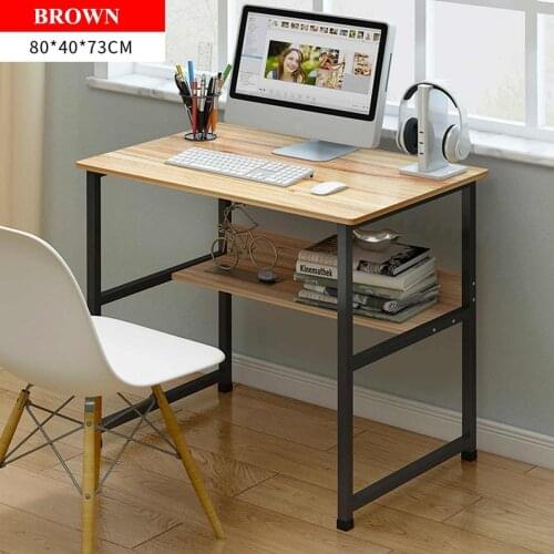80x40x73cm 2 Layers Simple Computer Desk Laptop Desk Office Writing Table Save Space for Students Study
