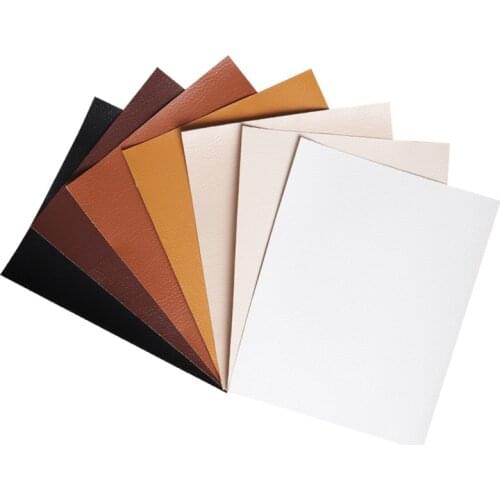 Litchi PVC Leatherette Faux PU Leather Fabric Variety Of Colors For DIY Hair Bow Accessories Patches Multicolor PU Sofa Hole