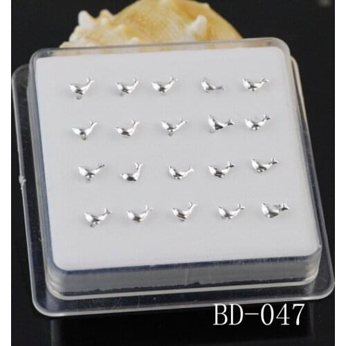 20ps Dolphins Nose Nail Unique Personality Dolphins Nail & Nose Nose Rings the Piercing Jewelry