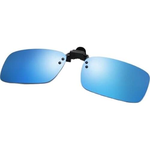 DOKLY Vintage Mirror Polarized Sunglasses Men Night Vision Lens Polaroid Sun Glasses Flip Up Clip On Sunglass Outdoor Goggles