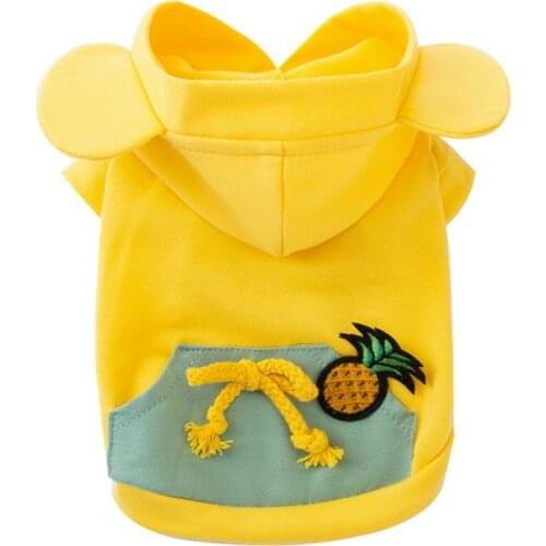 1PC Dog Hoodies Pet Cut Cartoon Cotton Clothes Skin Friendly Two-Legged Pullover With Pocket Dogs Soft Breathable Costumes