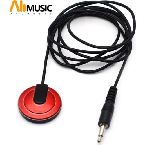 10pcs GETMUSIC Clip Red Case Guitar Pickup Piezo Contact Microphone Pickup with 3.5 Mono Jack Output for Guitar Violin Banjo etc