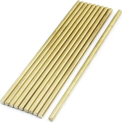 10pcs New 100mm Length 3mm Diameter Brass Round Rod Bar for RC Model Airplane