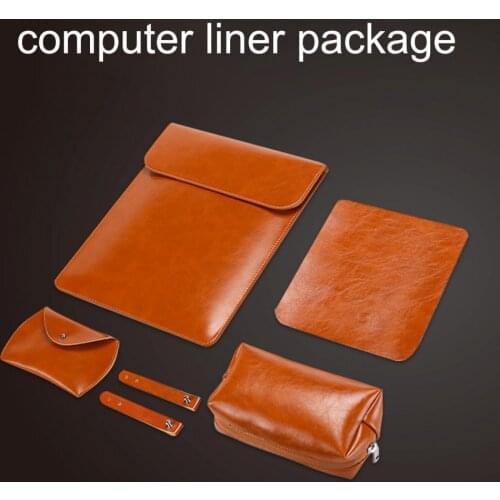 5Pcs/Set Envelope Design Portable Faux Leather Notebook Laptop Liner Sleeve Bag Case13 Inch Provide Full Protection