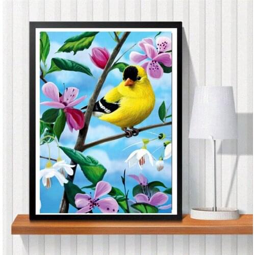 5D Diamond Painting Bird Mosaic Wall Art Diamond Embroidery Cross Stitch Kit Picture of Rhinestones Home Decoration Gift